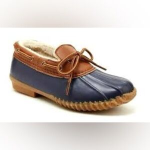 JBU by Jambu Women's 10 Gwen Waterproof Rain Shoe Navy Brown Duck Shoes